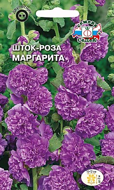 цветок Шток-роза Маргарита (фиолетовая) (Евро, 0,1)